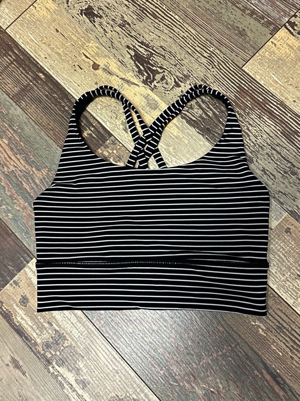 Lululemon Striped Black & White Women’s Sports Bra